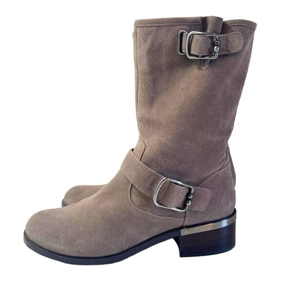 Vince Camuto Wantilla Harnessed Mid Calf Boots - Picture 2 of 12